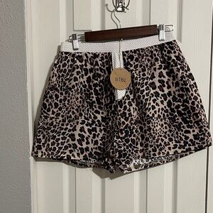 BiBi Leopard-Print Women’s Boxer Shorts with White Waistband